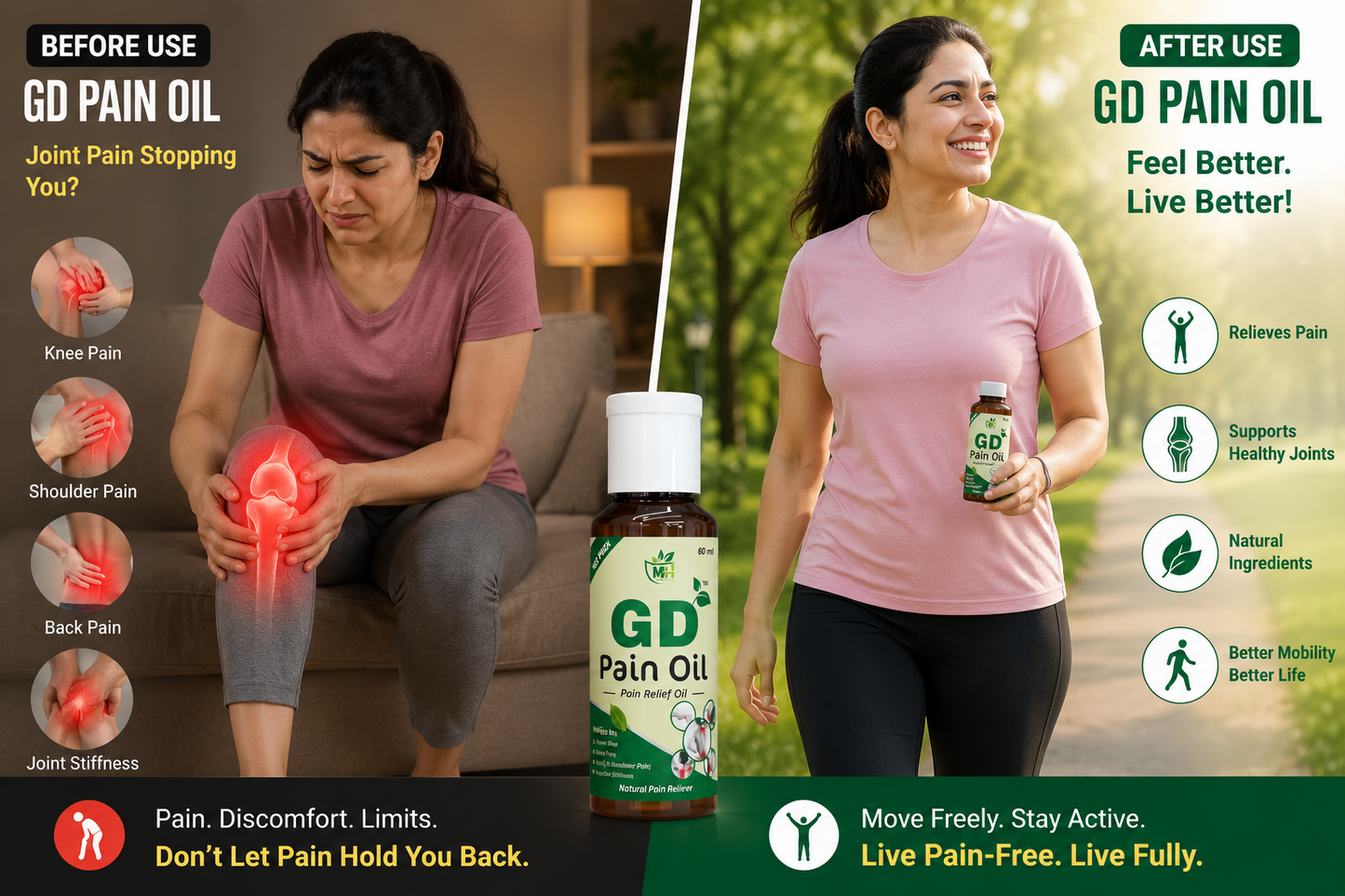 GD Joint & Back Pain Relief Combo (Buy 1 Get 3)